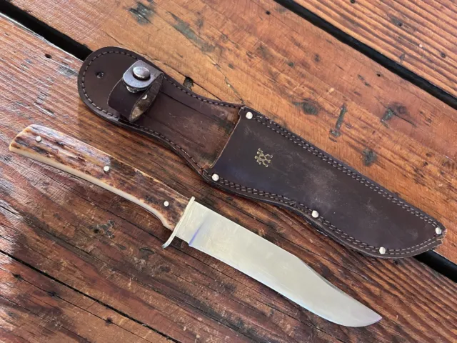 Vintage Friodur JA Henckels 602 Solingen Germany Stag Handle Hunting Knife
