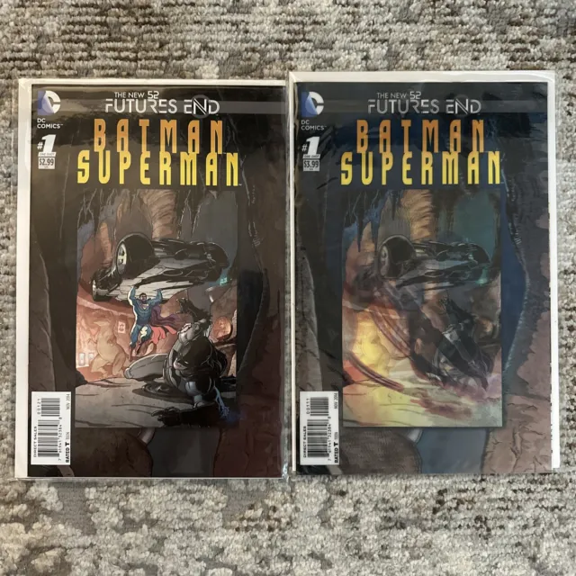 New 52: Batman Superman Futures End #1 - 3D Lenticular Cover + 1st Print - DC M