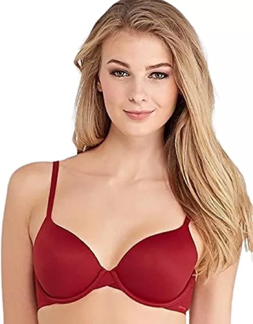 Calvin Klein Perfectly Fit Lightly Lined T-Shirt Bra Memory Touch, Dylan Red,