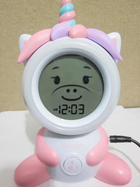 Sharp Ready to Wake Unicorn Sleep Trainer Kids Digital Alarm Clock w/ Projector