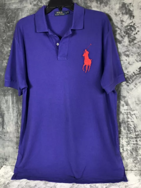 Polo Ralph Lauren Men’s Custom Mesh Polo Shirt Large Big Pony Logo Adult Large