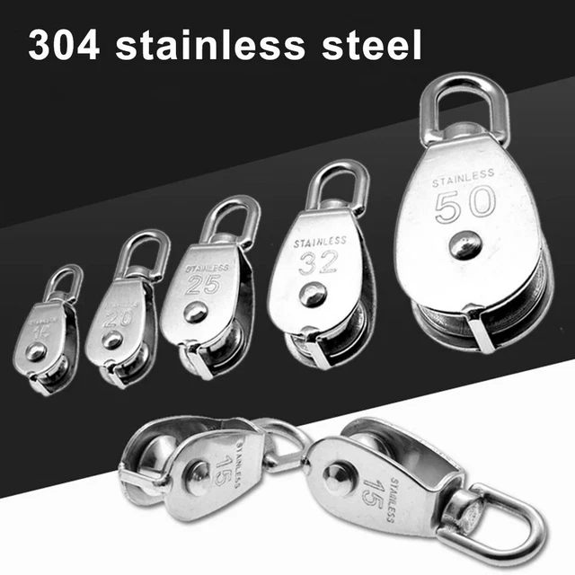 anello ruota elevatrice cinghia in acciaio inox gufo sollevamento corda rullo singole ruote girevoli