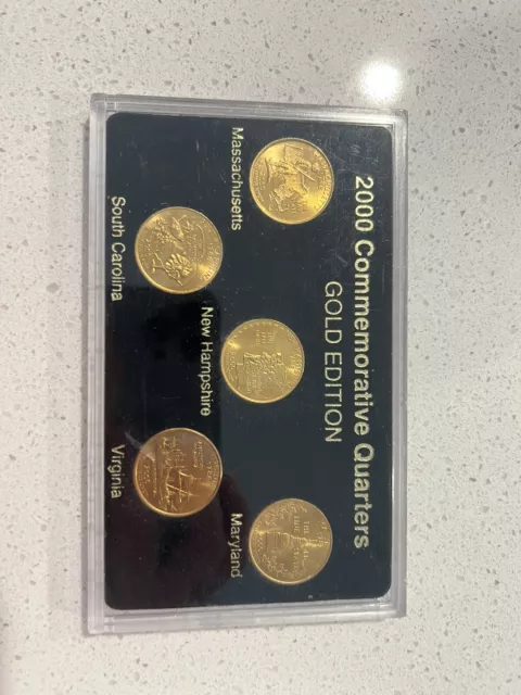 JB RFM 76729 50 States Commemorative Quarters 2000 Gold Edition