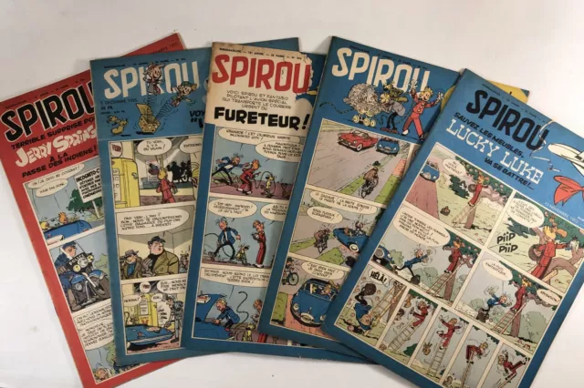 Lot de 5 SPIROU magazine Année 1955  BD Editions DUPUIS - Voir n° dans l'annonce