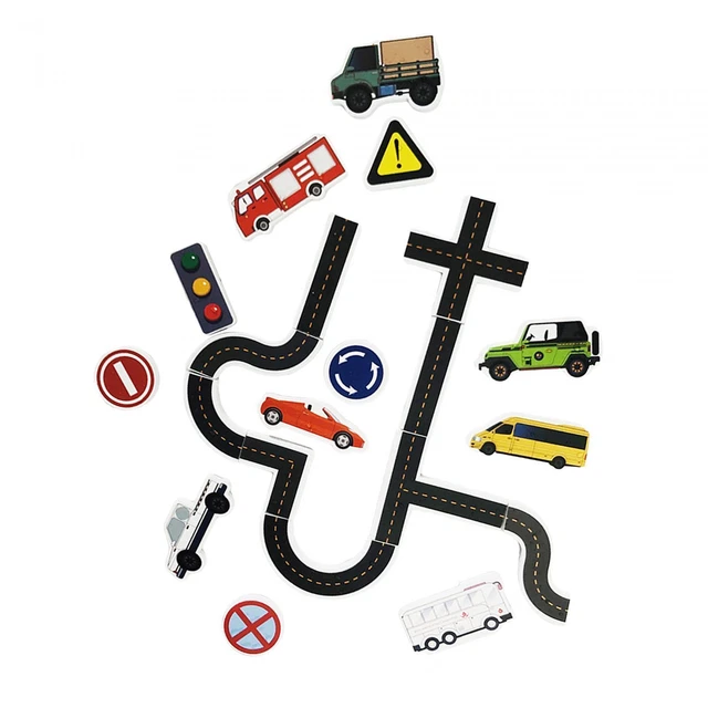 Bath Toys Traffic Cognition Foam Teaching Aids for Unisex Girls Boys Kids