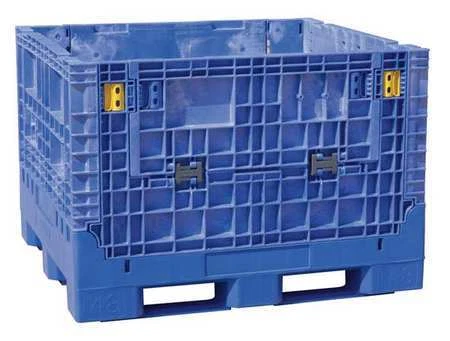 Buckhorn Bn4845342023000 Blue Collapsible Bulk Container, Plastic, 28.7 Cu Ft
