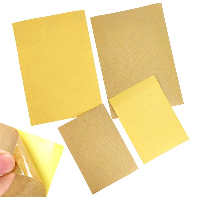 PRINTABLE KRAFT PAPER Stickers - A4 A5 Brown Light Dark Printer Inkjet ...