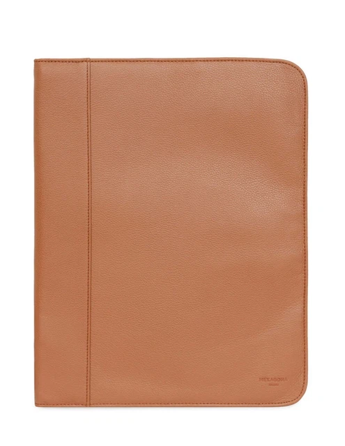 Sac Conférencier Hexagona En Cuir Rouge Foncé - 32x25x2 Cm - Neuf Avec étiquettes - Style Mixte