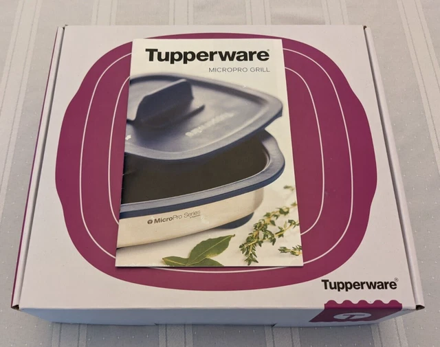 NEW TUPPERWARE MICROPRO Grill Microwave Cookware 1.5L/1.5qt Canyon Blue