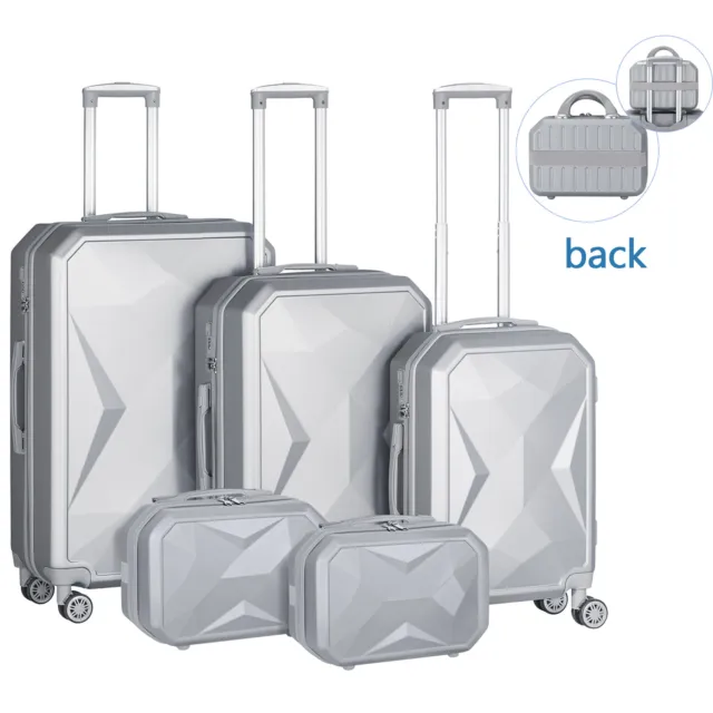 5 Piece Luggage Set w/TSA Lock Spinner Lightweight HardShell Travel Carry on Bag