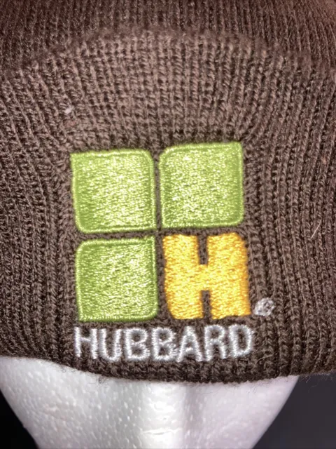 HUBBARD FEEDS Cap Hat Brown Stocking Style Logo FS