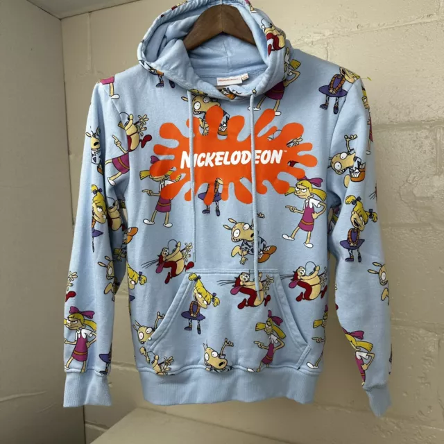 NICKELODEON HOODIE RUGRATS Ren Stimpy 90s Throwback Pullover Size XS ...