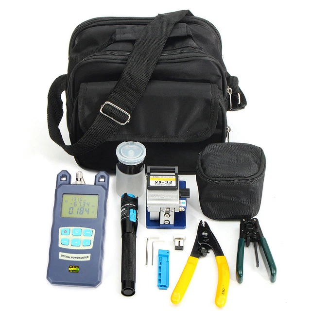 FTTH Tool Kit with FC-6S Fiber Cutter Cleaver & Power Visible Meter