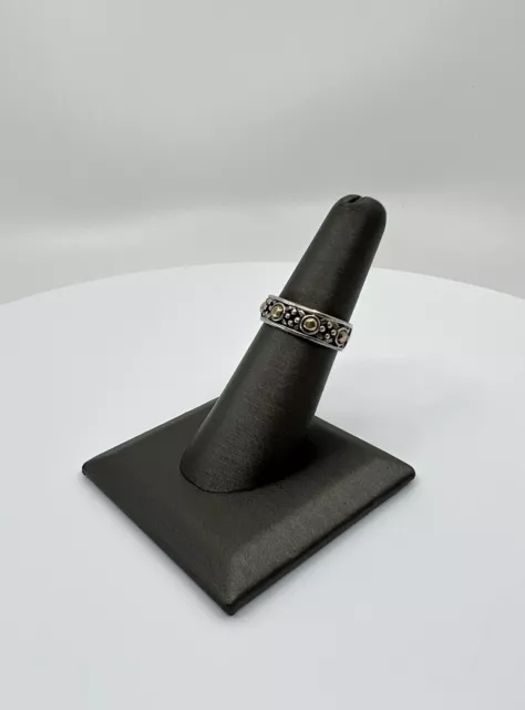 Vintage JOHN HARDY 18K Yellow Gold And Sterling Silver 925 Ring Size 5.75