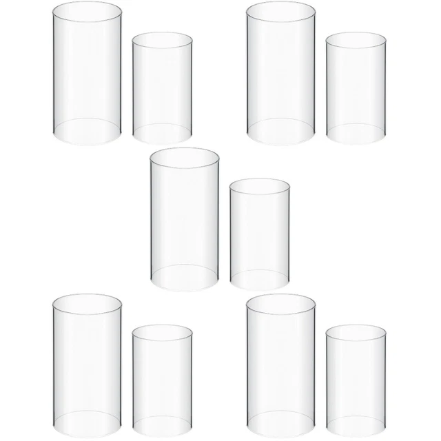 10 Pcs Desktop Transparent Candle Shade Candle Cover for Room