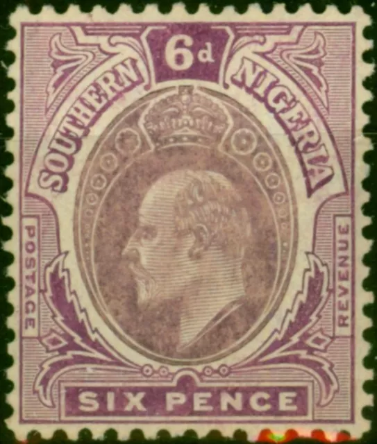 Southern Nigeria 1909 6d Dull Purple & purple SG39 Fine MM (2)