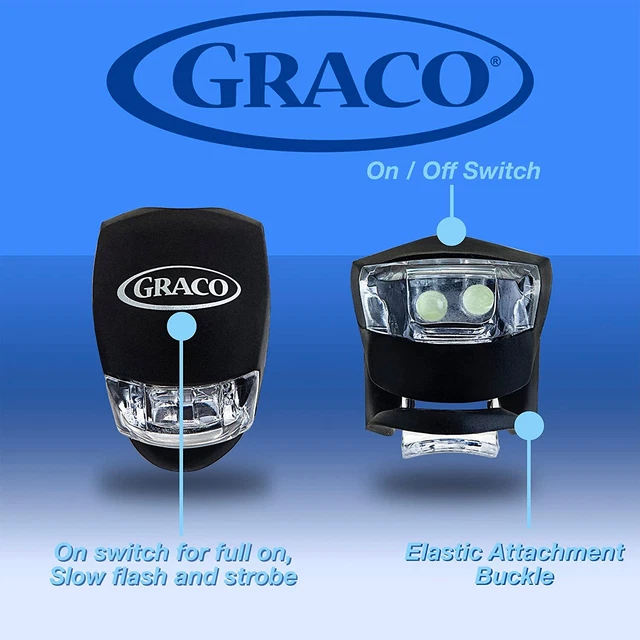 Pack of 2 Stroller Lights for Night 2 Pack Waterproof Silicone Strap Stroller Sa