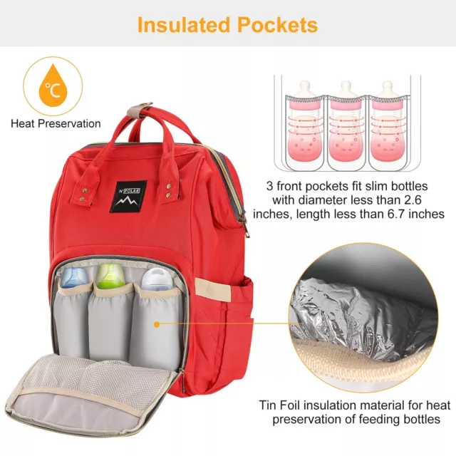 Mummy Maternity Nappy Diaper Bag Large Capacity Baby Nursing Travel Backpack Lot 3