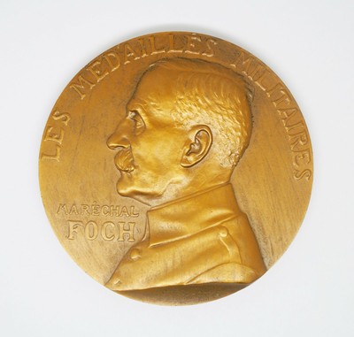 CARON d=50mm PRUD'HOMME FOCH les médaillés militaires V Médaille de table 