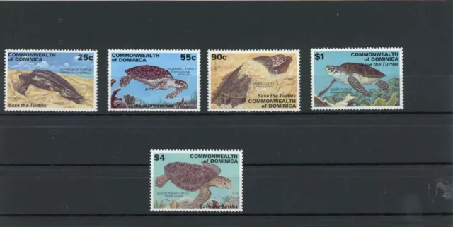 Dominica 1677-1678, 80-81, 83 postfrisch Schildkröte #IN075