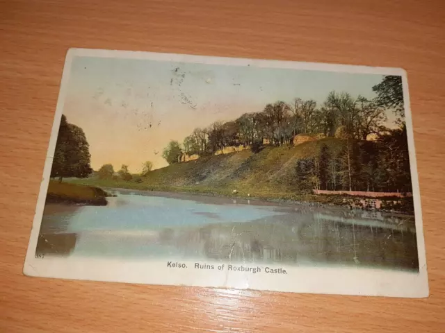 Ruins of Roxburgh Castle Kelso Postcard Posted - Stamp Missing