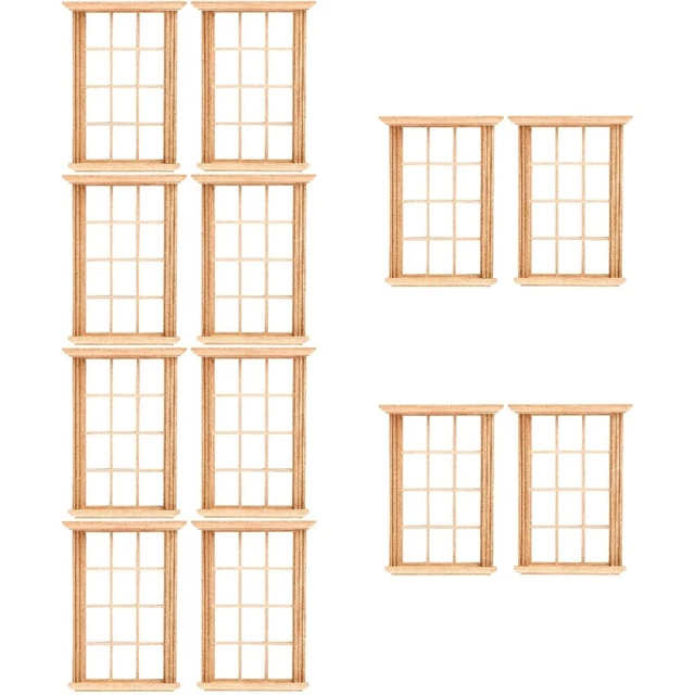 OLYCRAFT Lot De 20 Cadres De Fenêtre Miniatures Carrés En Bois