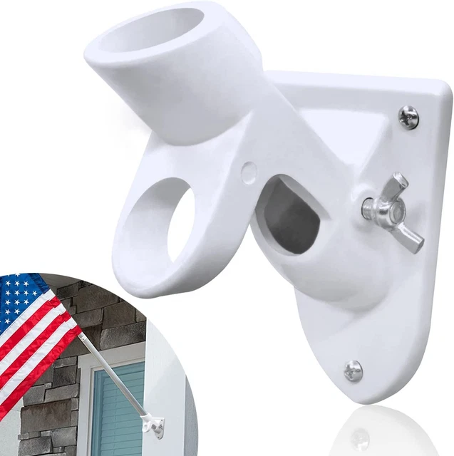 Anley Two-Position Flag Pole Holder Mounting Bracket with Hardwares 1" Dia.