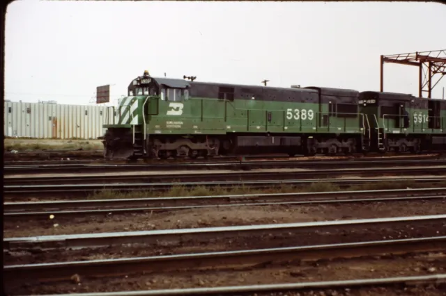 Original Kodachrome Railroad Slide Burlington Northern BN U30C 5389
