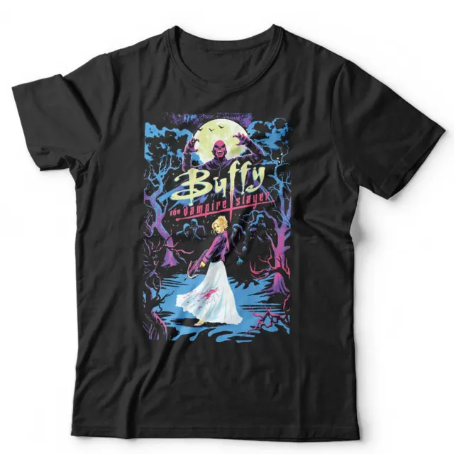 Buffy Retro Poster Art Unisex & Kids TShirt Vampire Slayer Vintage Cartoon