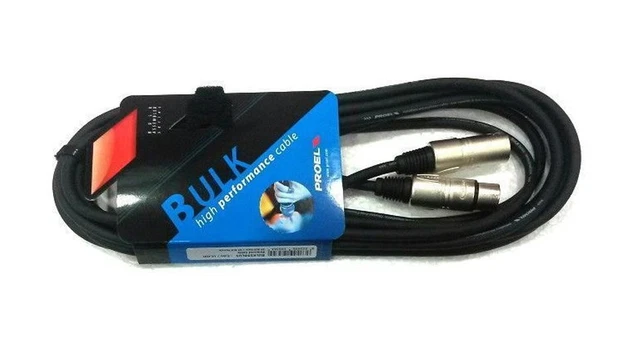 Cavo Audio Professionale PROEL BULK230LU5 - Jack Stereo 6.3mm A XLR Maschio 3P, 5 Metri, Nero - Foto 3