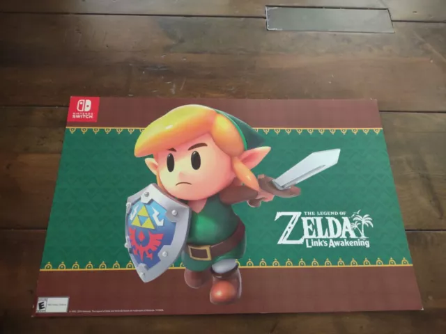 THE LEGEND OF ZELDA LINKS AWAKENING SWITCH GAMESTOP 2 SIDED POSTER 11X17