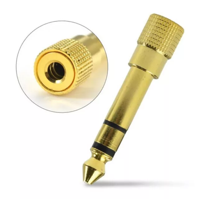 3.5mm To 6.35mm Jack Audio Adaptor Audio Stereo Adaptor  For Microphones