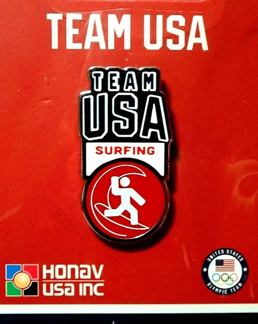 USA TEAM SURFING VENUE OLYMPIC GAMES COLLECTOR PIN BADGE / 2024 Paris