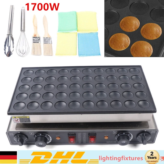 800W Commercial Mini Dutch Pancake Baker 25 Holes Waffle Maker Machine Nonstick