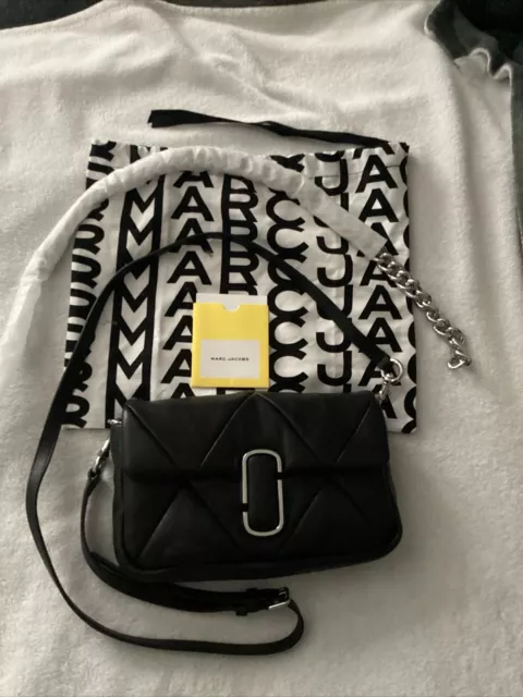 Marc Jacobs /J Marc Quilted Leather Crossbody/Shoulder Bag ~ Black