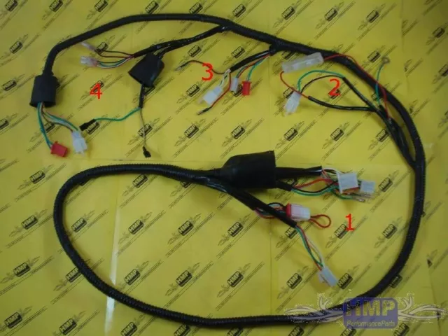 HMParts Quad Atv Moto de Cross Pit Bike Mazo de Cables Tipo 33