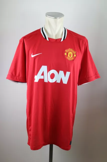 Manchester United Trikot 2011-2012 Gr. XL Nike Home Jersey AON rot
