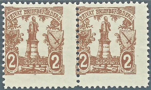 ESSEN Privatpost COURIER 1897 Mi.B.4 Pärchen postfrisch o.Gummierung (#35812-2)