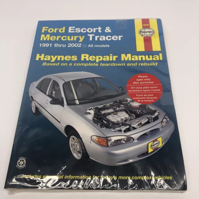 Ford Escort Mercury Tracer, 1991 - 2002 all models 36020 Haynes Repair Man READ