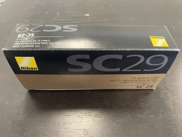 Used Nikon SC-29 Off-Camera Shoe TTL Remote Cord in Original Box w/ Manual