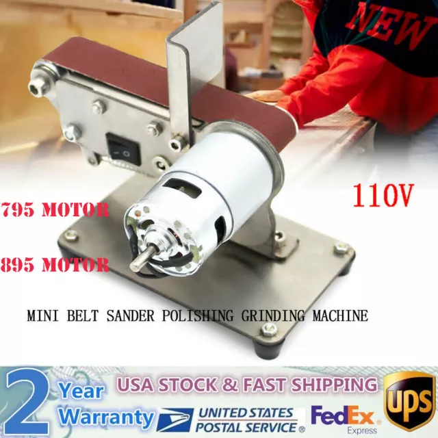 300W Electric Mini Polishing Sanding Machine DIY Bench Sander Belt Machine NEW