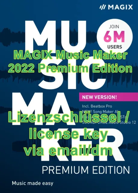 MAGIX Music Maker 2022 Premium Edition - chiave di licenza / chiave di licenza