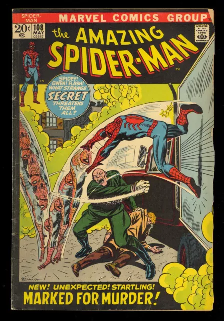 Amazing Spider-Man #108 - 1st App of Sha Shan - Romita Art - Marvel (1972) FN+