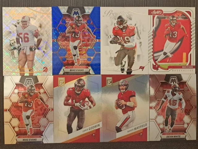8xCards TAMPA BAY BUCCANEERS U.a 2023 MIKE EVANS BLUE MOSAIC PRIZM 1/99