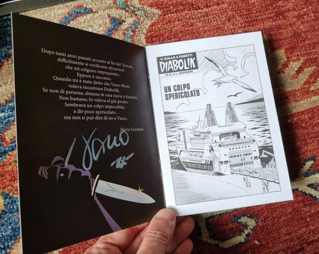 VASCO ROSSI FUMETTO Diabolik Edizione Speciale AUTOGRAFATO Un Colpo VASCO ROSSI FUMETTO Diabolik Edizione Speciale AUTOGRAFATO Un Colpo