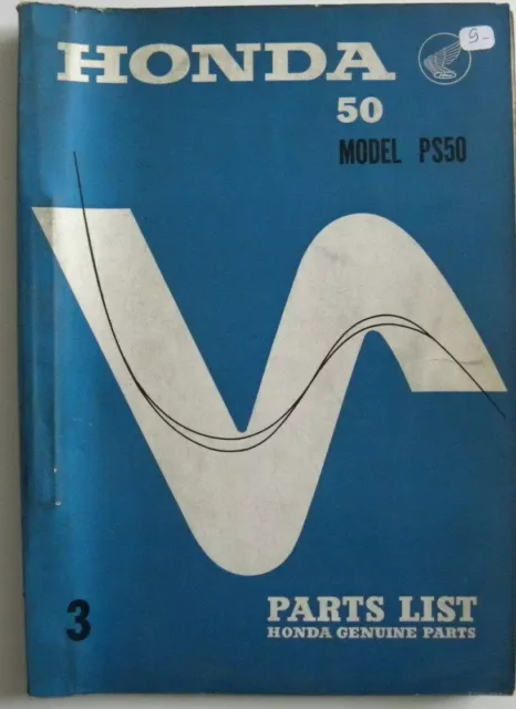 Manuel d'atelier pièces détachées / Parts list HONDA 50 model PS50 en anglais