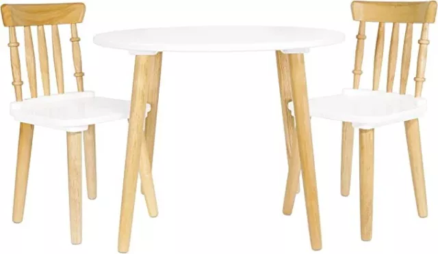 Mesa y sillas Le Toy Van, madera de goma - blancas