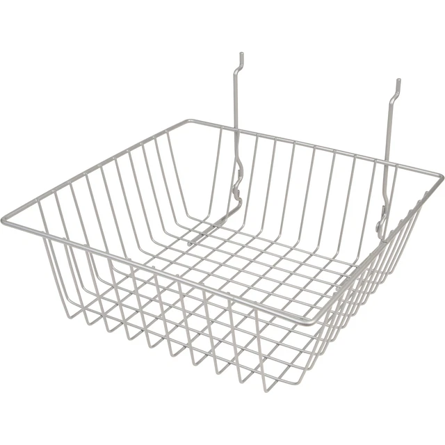 Econoco Multi-Fit Small Basket for Slatwall Grid or Pegboard 12inWx6inDx6inH