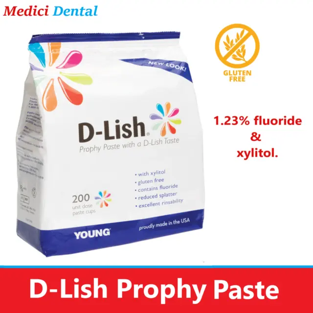Dental Prophy Paste  D-Lish Prophy Paste Coarse Medium Fine Assorted - 200/Bx