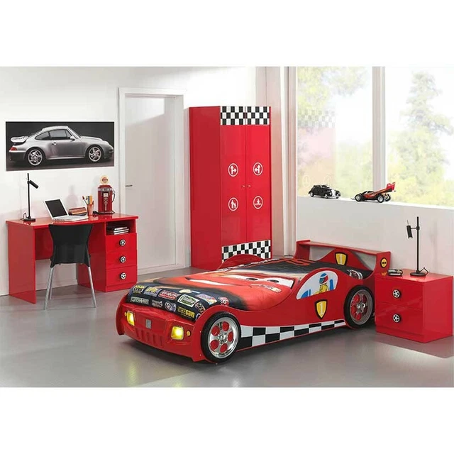 Paris Prix - Chambre Complète Enfant 4p "monza" Rouge